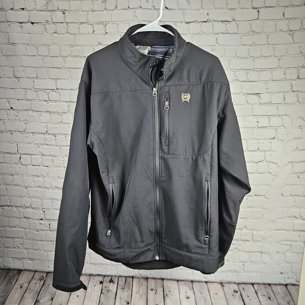 Cinch Mens Black Bonded Softshell Jacket MWJ1567001 Western Full Zip Large